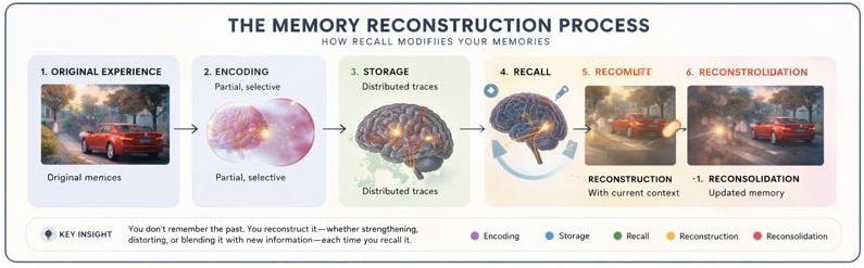 The memory reconstruction process diagram